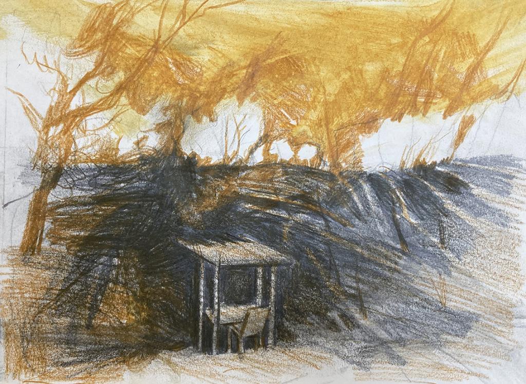 Hendrik Vermeulen: Veldstation X - werk op papier