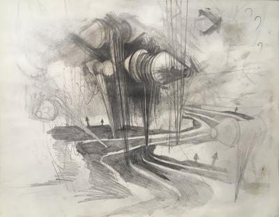 hendrik vermeulen -drawing -  field station pikilonia - stop 4